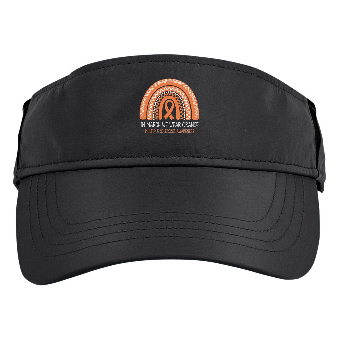 In March We Wear Orange Multiple Sclerosis Awareness Adult Drive Performance Visor