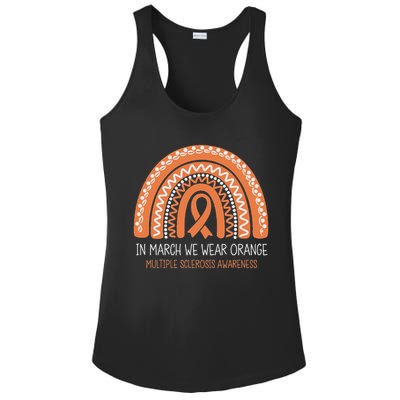 In March We Wear Orange Multiple Sclerosis Awareness Ladies PosiCharge Competitor Racerback Tank