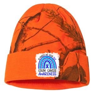 In March We Wear Blue For Colon Cancer Awareness Rainbow Gift Kati Licensed 12" Camo Beanie