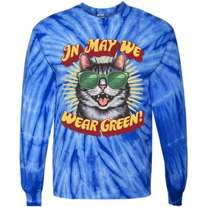 In May We Wear Green Tal Health Awareness Month Gift Tie-Dye Long Sleeve Shirt