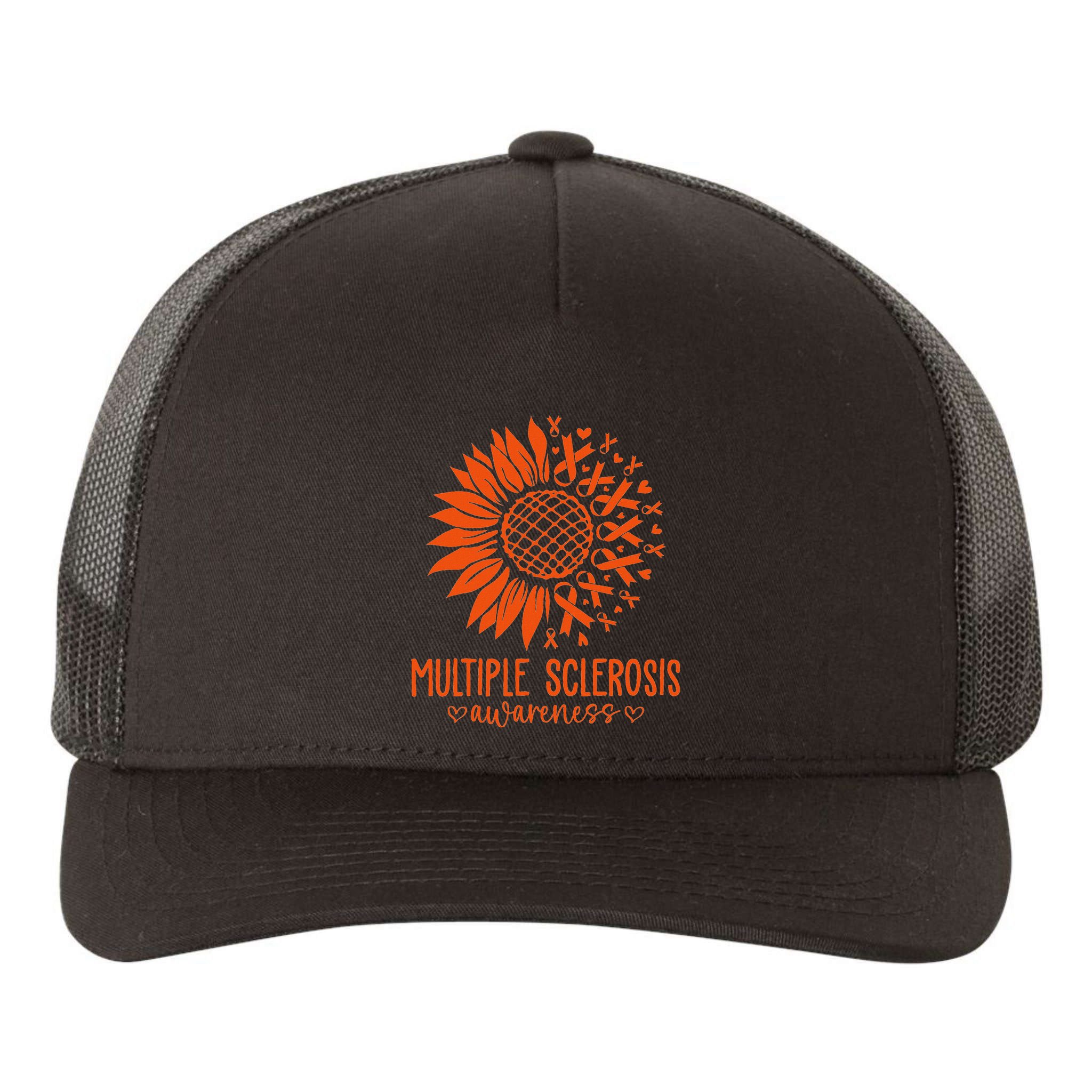 In March We Wear Orange Ribbon Ms Warrior Multiple Sclerosis Yupoong Adult 5-Panel Trucker Hat