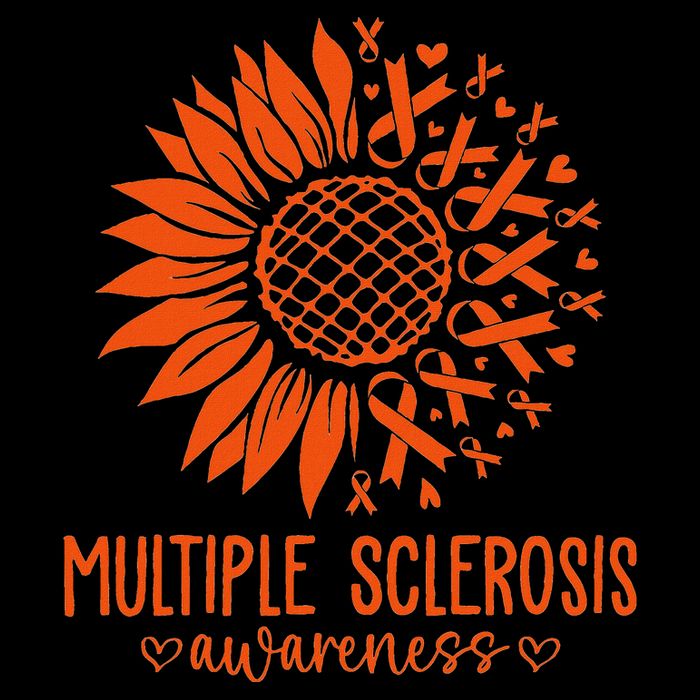 In March We Wear Orange Ribbon Ms Warrior Multiple Sclerosis Tall T-Shirt
