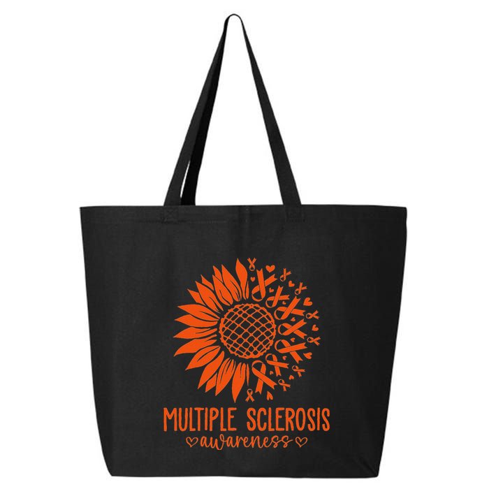 In March We Wear Orange Ribbon Ms Warrior Multiple Sclerosis 25L Jumbo Tote