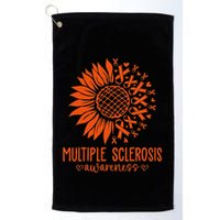 In March We Wear Orange Ribbon Ms Warrior Multiple Sclerosis Golf Towel
