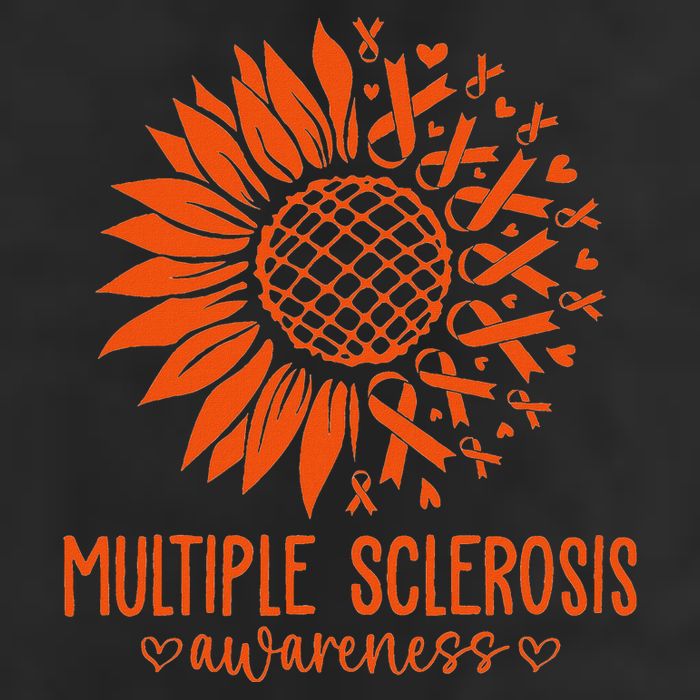 In March We Wear Orange Ribbon Ms Warrior Multiple Sclerosis Golf Towel