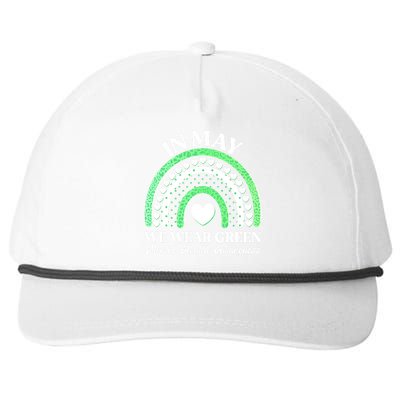 In May We Wear Green Mental Health Awareness Snapback Five-Panel Rope Hat