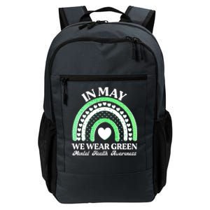 In May We Wear Green Mental Health Awareness Daily Commute Backpack