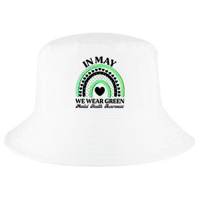 In May We Wear Green Mental Health Awareness Cool Comfort Performance Bucket Hat