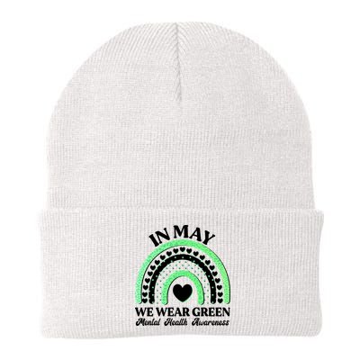 In May We Wear Green Mental Health Awareness Beanie