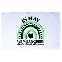 In May We Wear Green Mental Health Awareness Microfiber Hand Towel