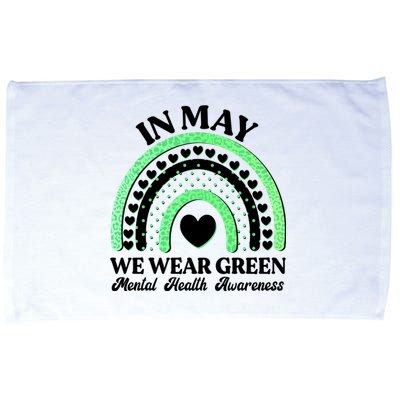 In May We Wear Green Mental Health Awareness Microfiber Hand Towel