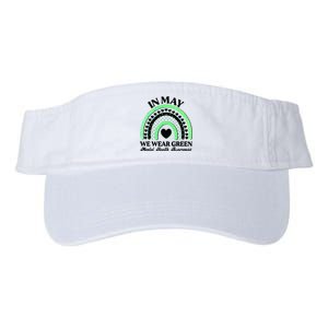 In May We Wear Green Mental Health Awareness Valucap Bio-Washed Visor