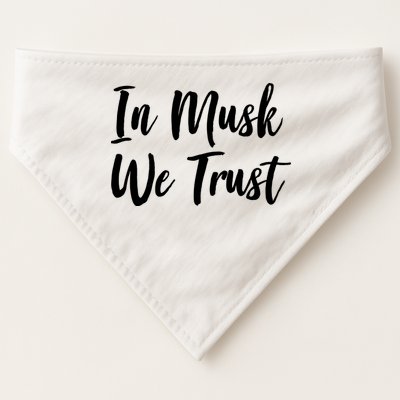 In Musk We Trust Elon USA-Made Doggie Bandana