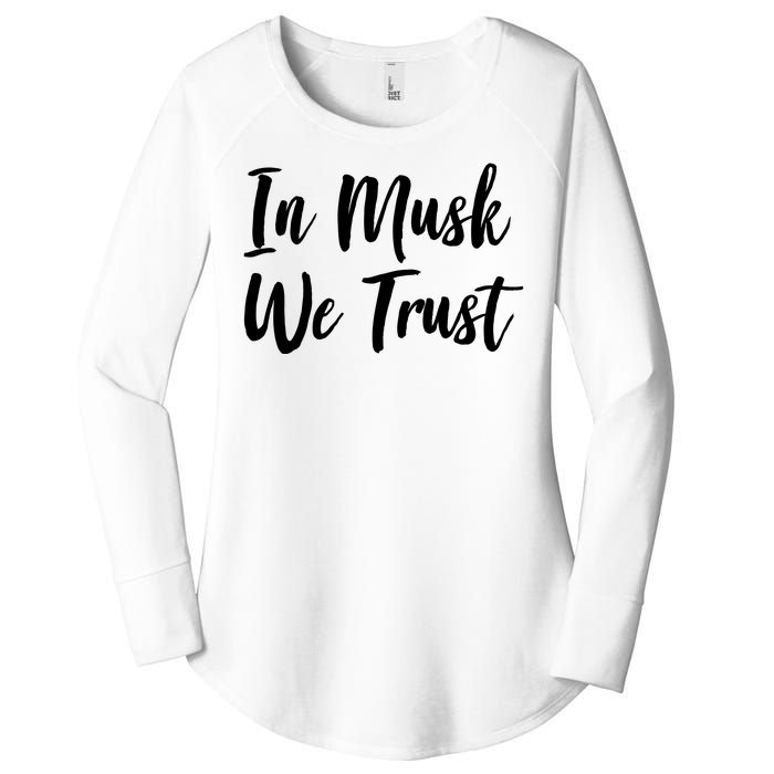 In Musk We Trust Elon Women's Perfect Tri Tunic Long Sleeve Shirt