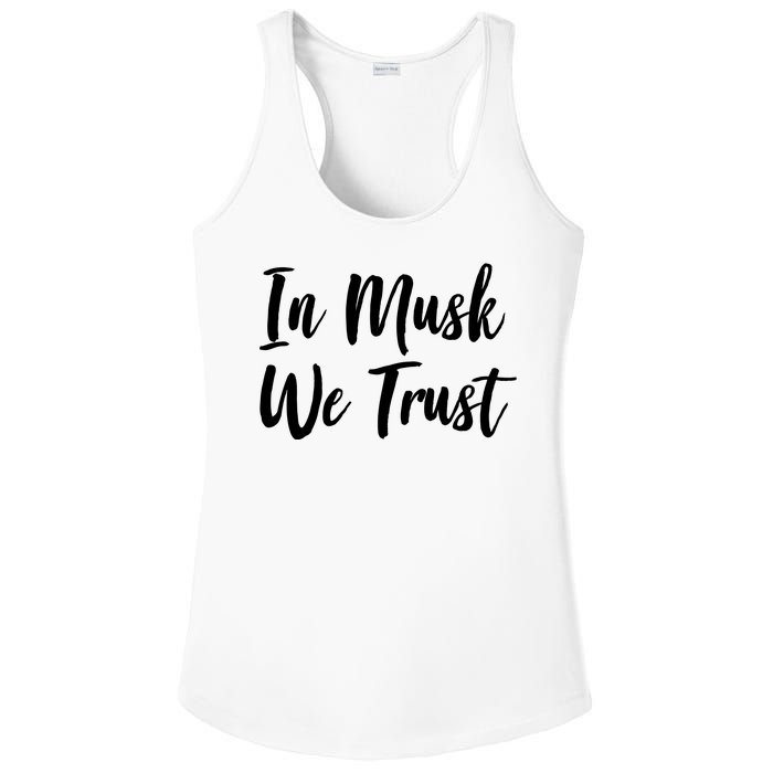 In Musk We Trust Elon Ladies PosiCharge Competitor Racerback Tank