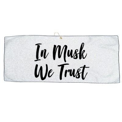 In Musk We Trust Elon Large Microfiber Waffle Golf Towel