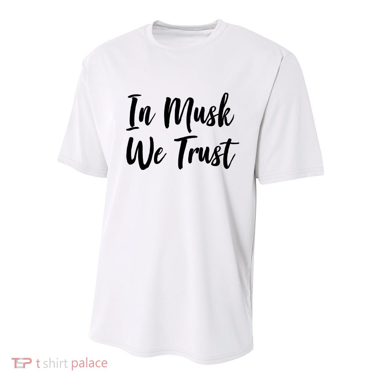 In Musk We Trust Elon Youth Performance Sprint T-Shirt
