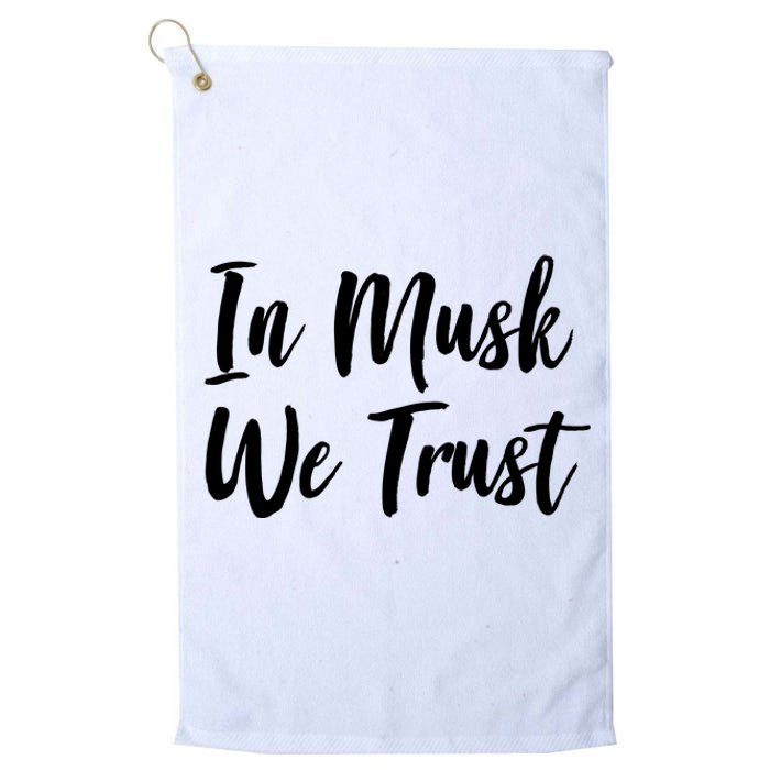 In Musk We Trust Elon Platinum Collection Golf Towel