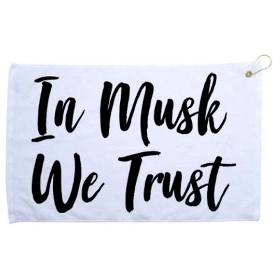 In Musk We Trust Elon Grommeted Golf Towel