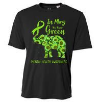 In May We Wear Green Mental Health Awareness Elephant Women Cooling Performance Crew T-Shirt