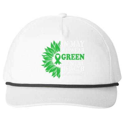 In May We Wear Green Mental Health Awareness Snapback Five-Panel Rope Hat