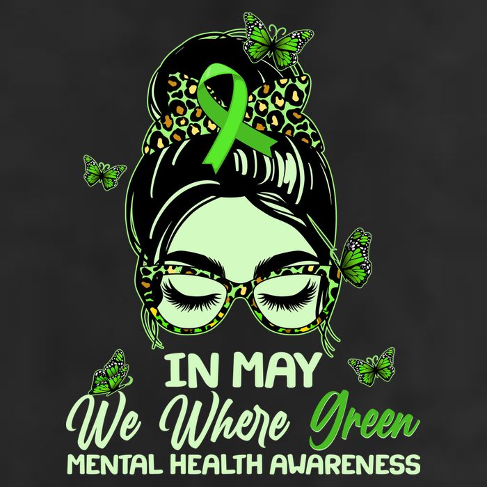 In May We Where Green Mental Health Awareness Adult Drive Performance Visor