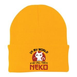 In My World We Call This Neko Knit Cap Winter Beanie