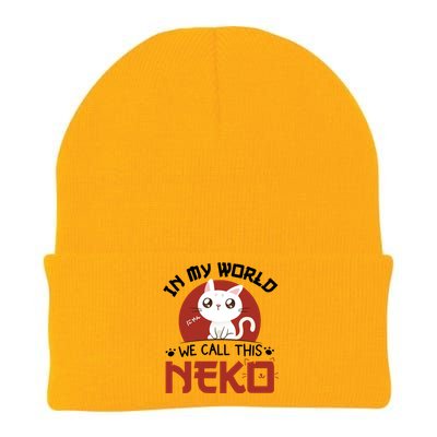 In My World We Call This Neko Knit Cap Winter Beanie