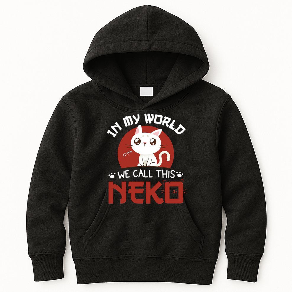In My World We Call This Neko Kids Hoodie