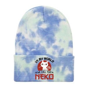 In My World We Call This Neko Tie Dye 12in Knit Beanie