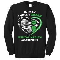 In May We Wear Green Semicolon Mental Health Awareness Month Sweatshirt