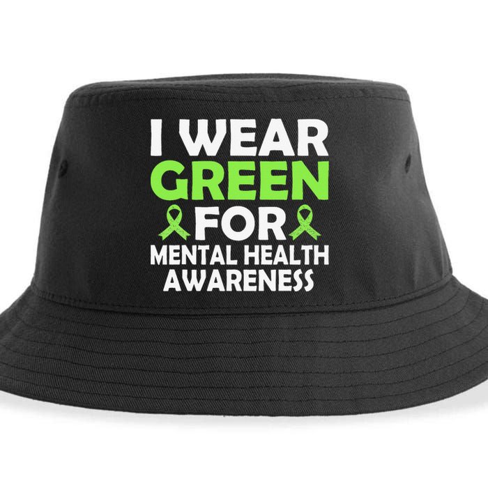 In May We Wear Green Mental Health Awareness Month Sustainable Bucket Hat