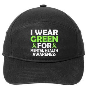 In May We Wear Green Mental Health Awareness Month 7-Panel Snapback Hat