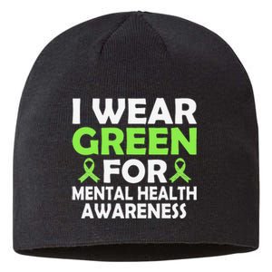 In May We Wear Green Mental Health Awareness Month Sustainable Beanie