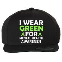 In May We Wear Green Mental Health Awareness Month Wool Snapback Cap