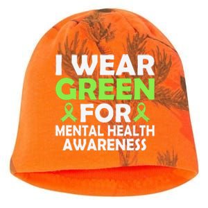 In May We Wear Green Mental Health Awareness Month Kati - Camo Knit Beanie