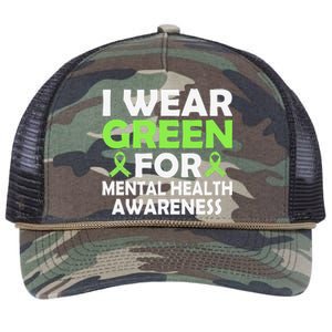 In May We Wear Green Mental Health Awareness Month Retro Rope Trucker Hat Cap