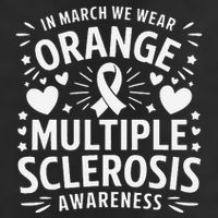 In March We Wear Orange For Multiple Sclerosis Awareness Gift Golf Towel