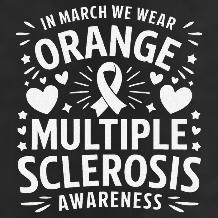 In March We Wear Orange For Multiple Sclerosis Awareness Gift Golf Towel