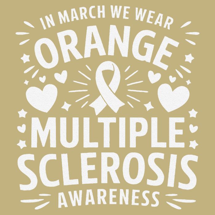 In March We Wear Orange For Multiple Sclerosis Awareness Gift Long Sleeve Shirt
