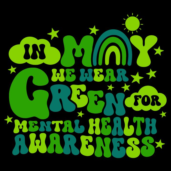 In May We Wear Green Retro Mental Health Awareness Month Cooling Performance Crew T-Shirt