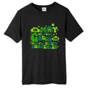 In May We Wear Green Retro Mental Health Awareness Month Tall Fusion ChromaSoft Performance T-Shirt