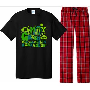 In May We Wear Green Retro Mental Health Awareness Month Pajama Set