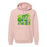 In May We Wear Green Retro Mental Health Awareness Month Premium Hoodie