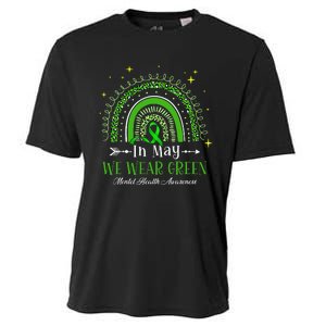 In May We Wear Green Rainbow Mental Health Awareness  Cooling Performance Crew T-Shirt