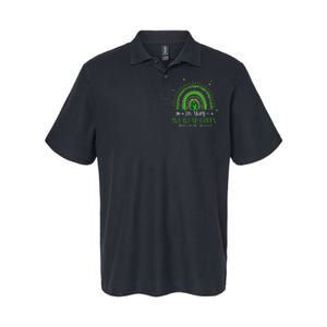 In May We Wear Green Rainbow Mental Health Awareness  Softstyle Adult Sport Polo