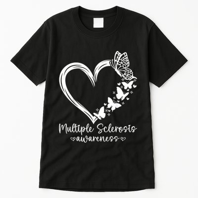 In March We Wear Orange Ribbon Ms Warrior Multiple Sclerosis Tall T-Shirt