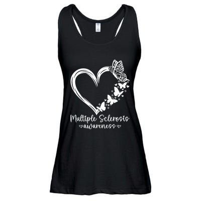 In March We Wear Orange Ribbon Ms Warrior Multiple Sclerosis Ladies Essential Flowy Tank