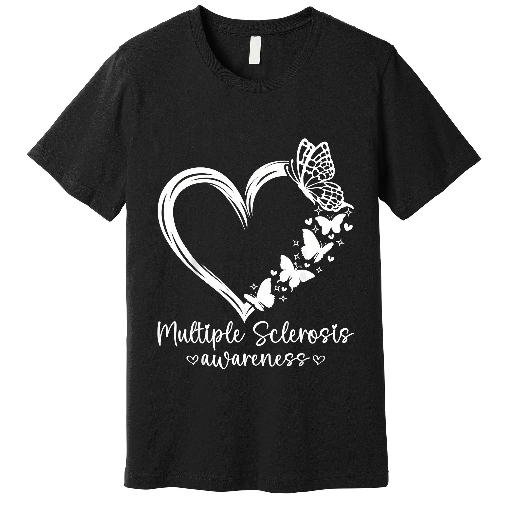 In March We Wear Orange Ribbon Ms Warrior Multiple Sclerosis Premium T-Shirt