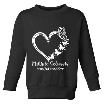 In March We Wear Orange Ribbon Ms Warrior Multiple Sclerosis Toddler Sweatshirt